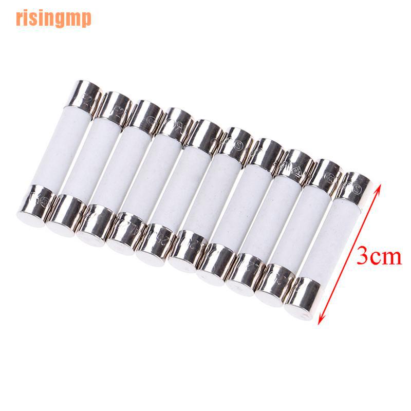 Bộ 10 Cầu Chì Sứ 20A 250V 6x30mm Cho Lò Vi Sóng