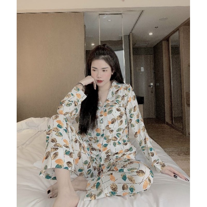 Pizama lụa mango chuẩn vải ( hình thật )