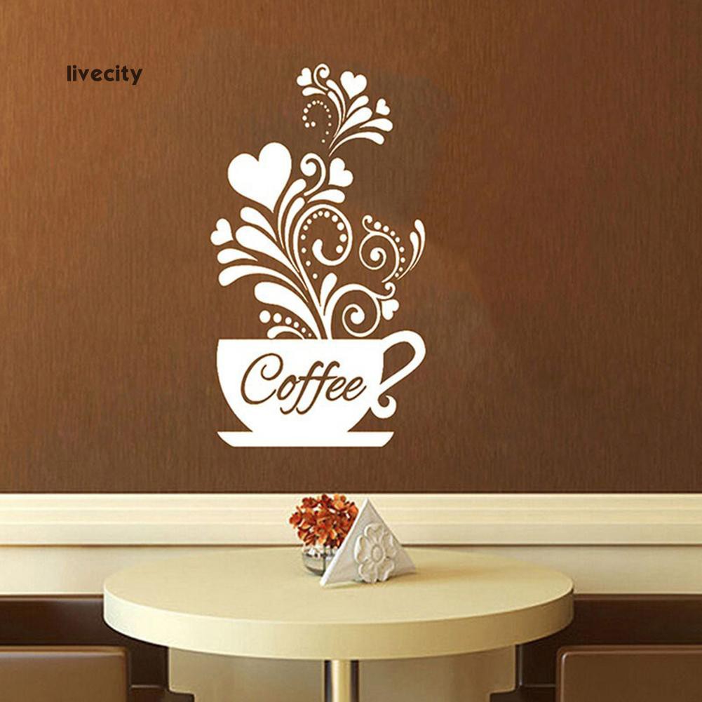 Decal Dán Tường Hình Tách Cà Phê