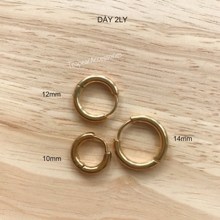 Khuyên Tai Tròn Basic Inox dày 2mm