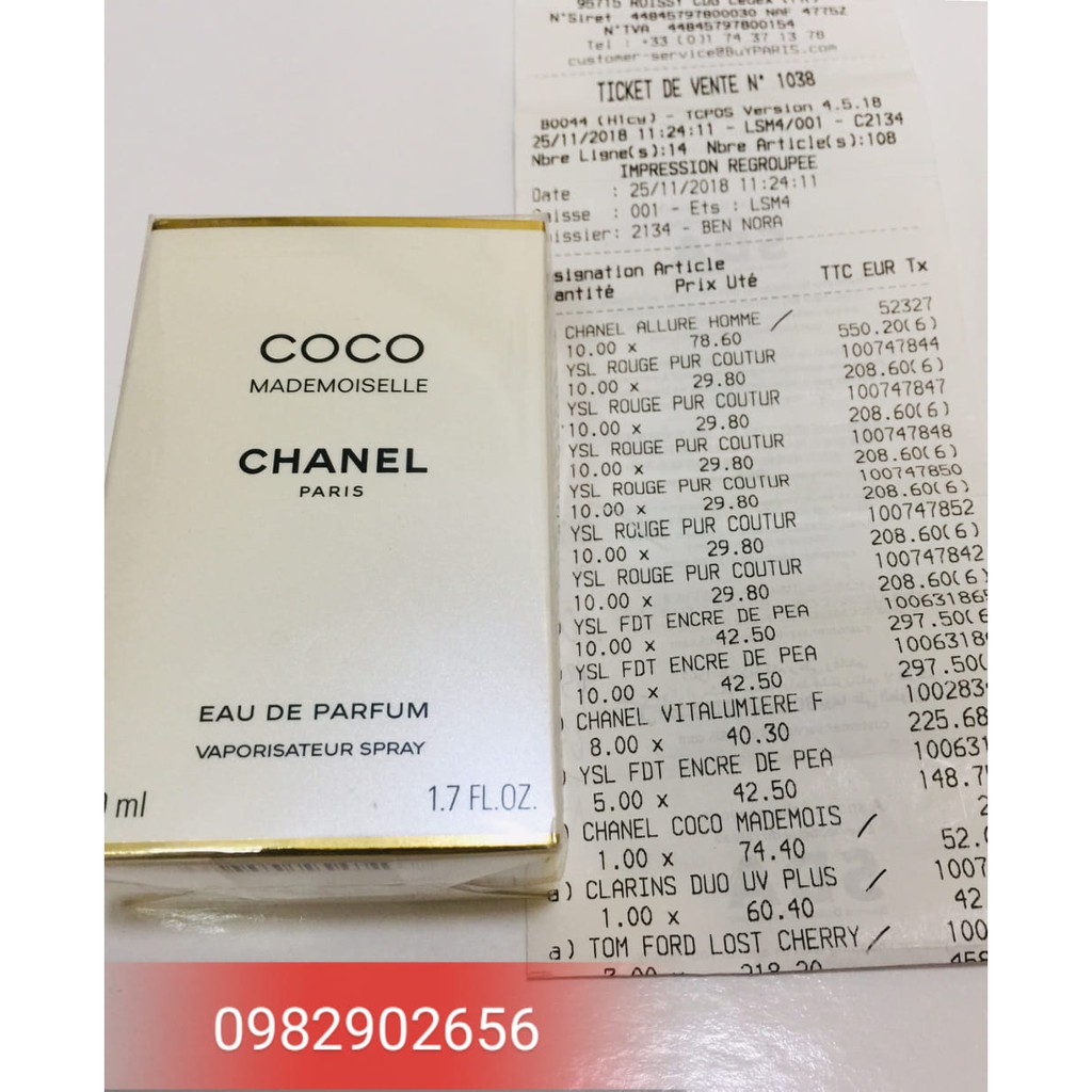 Nước hoa nữ Chanel Coco Mademoiselle Intense 100ml chính hãng