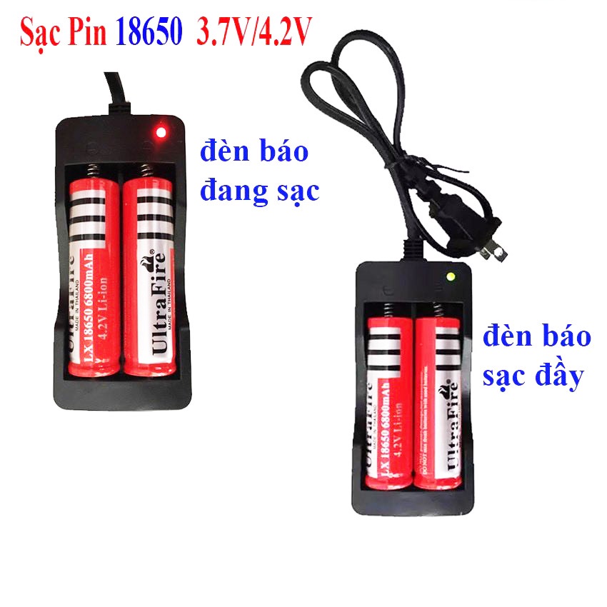 Bộ Sạc Pin Đôi 18650 3.7V