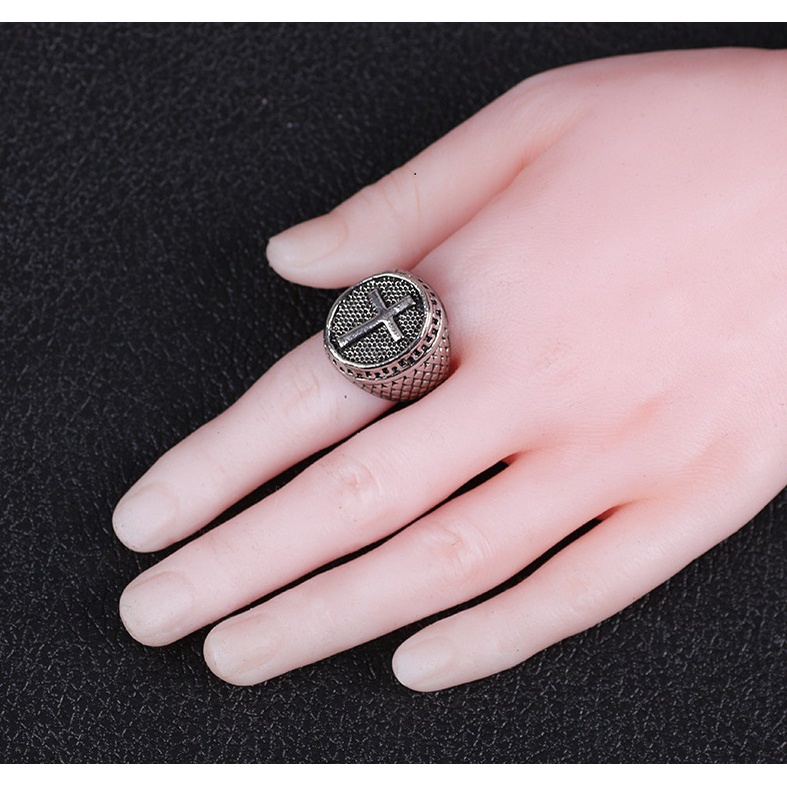 Nhẫn nam nữ tròn unisex SAZ màu bạc thời trang chất Titan đẹp đơn giản không gỉ - Nhẫn T Ring