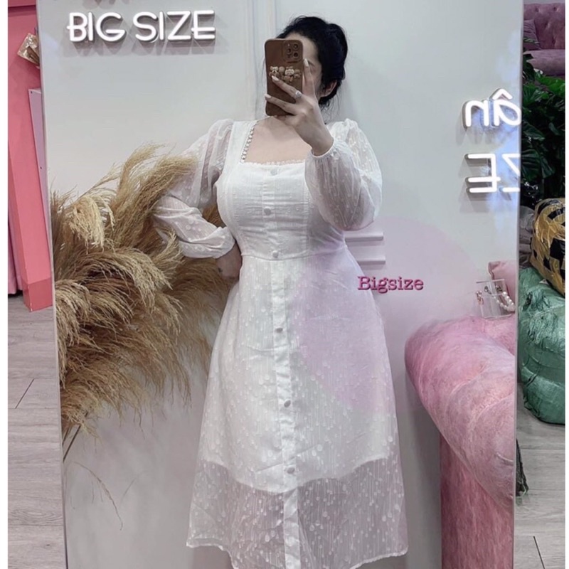 Đầm von trắng giọt nước  dài qua gối đi tiệc, đám cưới