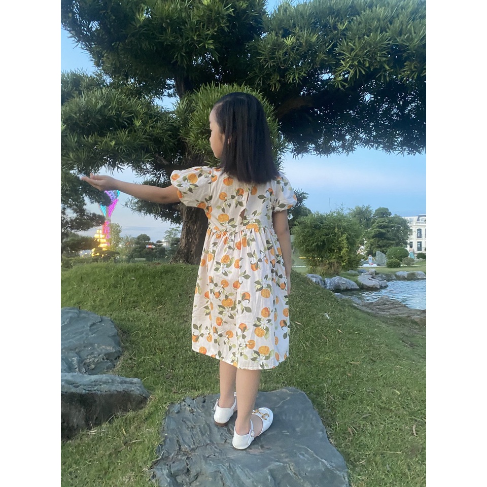 Đầm Cho Bé Gái Hml (10-40KG) Hình Quả, Váy Cho Bé Gái 1,2,3,4,5,6,7,8,9,10 Tuổi Size Đại Mã A31