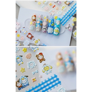 Miếng Dán Trang Trí Móng Tay Hình Kuromi Hello Kitty