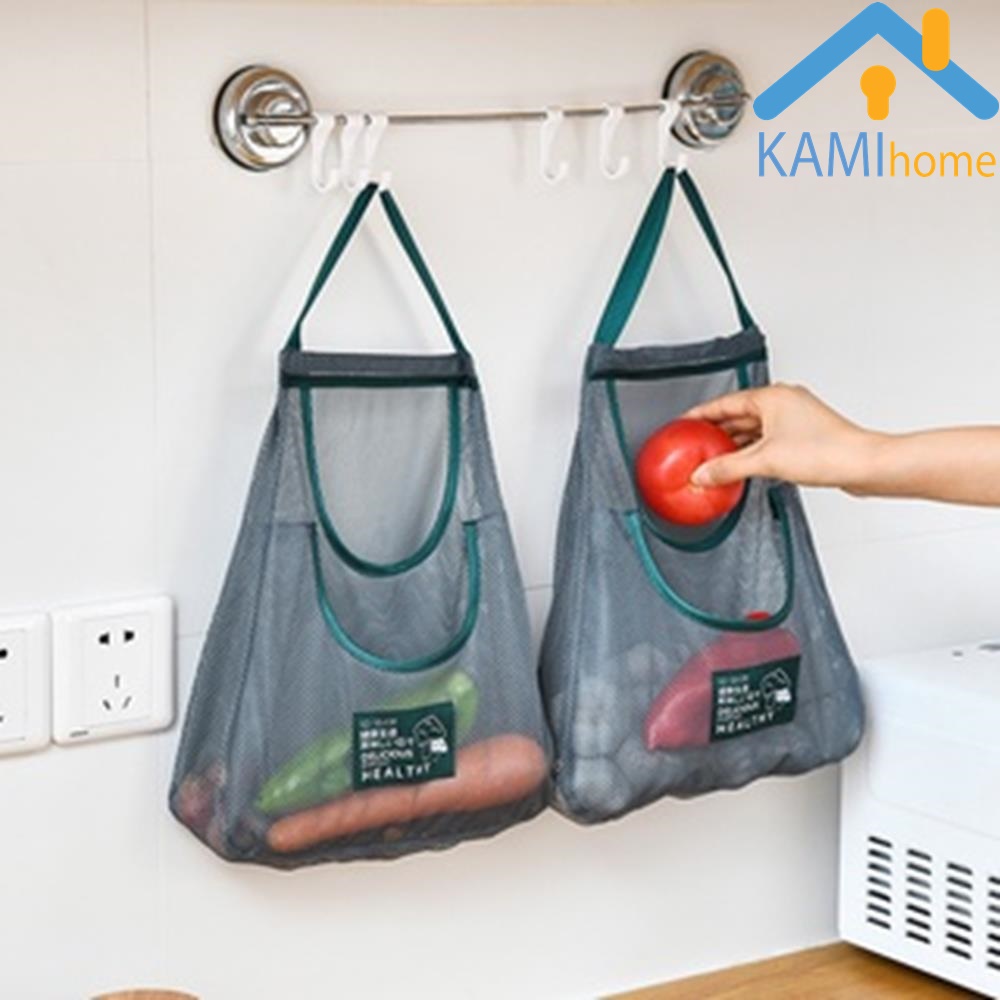 Túi giỏ lưới treo đựng đồ khô hành tỏi khoai...cỡ 30x40cm KM20074