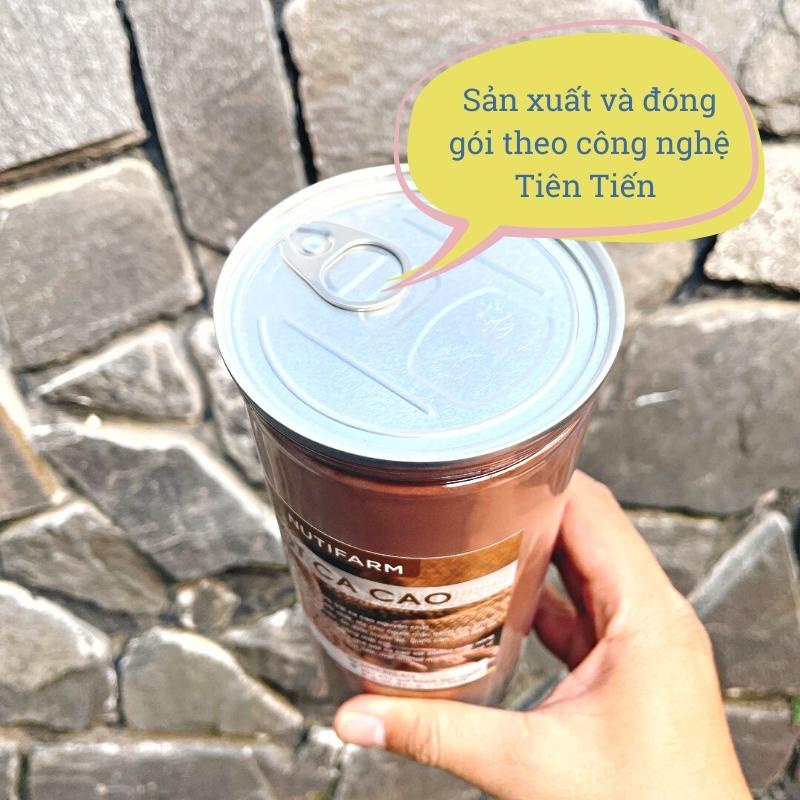 Bột cacao nguyên chất 450gr NutiFarm đặc sản đà lạt