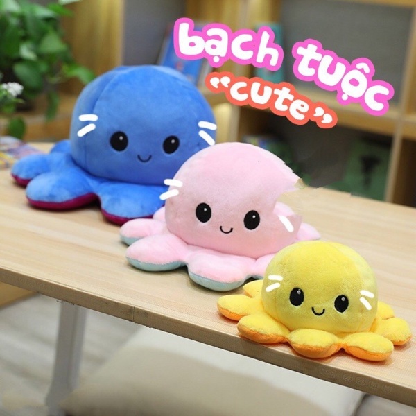 Bạch tuộc cảm xúc thú bông 2 mặt mini cute, hàn quốc khổng lồ cỡ lớn siêu mịn