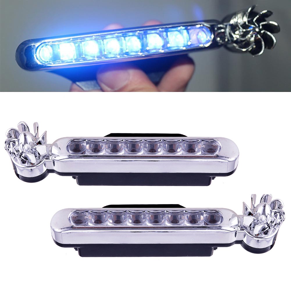 Bộ 2 đèn LED xe hơi 8 bóng sử dụng năng lượng gió