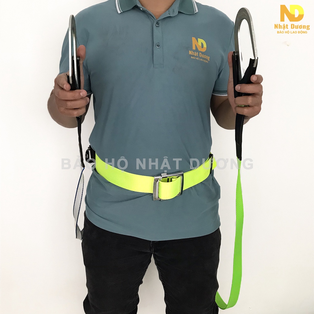 Dây bảo hộ lao động 2 móc thép thu rút tự động BR22, Dây đai an toàn Nhật Dương cao cấp