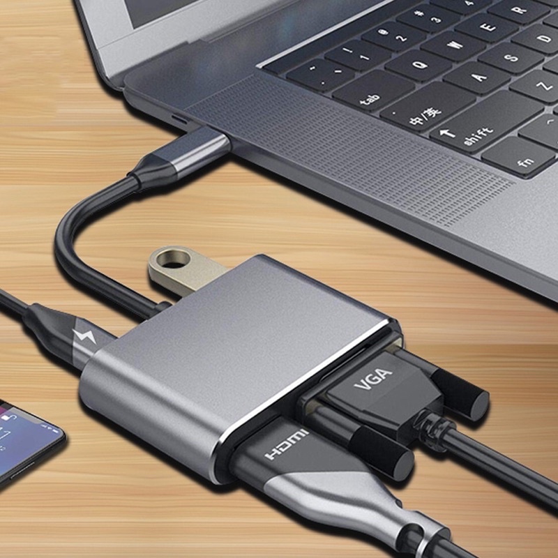 Cáp chuyển tín hiệu Type C sang HDMI ,VGA và USB 3.0