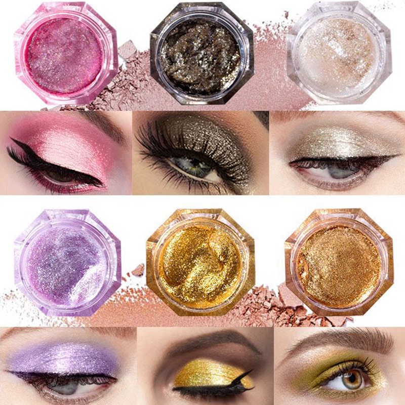 Phấn Mắt Dạng Lỏng 6 Màu Sắc Lấp Lánh Tùy Chọn Trang Điểm Tiện Dụng
