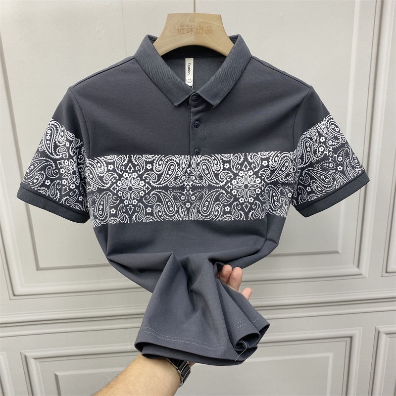 Áo Thun polobaju Tay Ngắn In Họa Tiết Thời Trang Mùa Hè Cho Nam