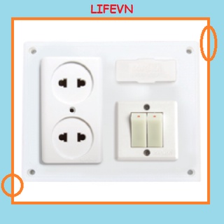 Bảng Điện Dân Dụng, Bảng Điện BS2 Có Cầu Chì +2 Ổ Cắm + 2 Công Tắc| SOPOKA