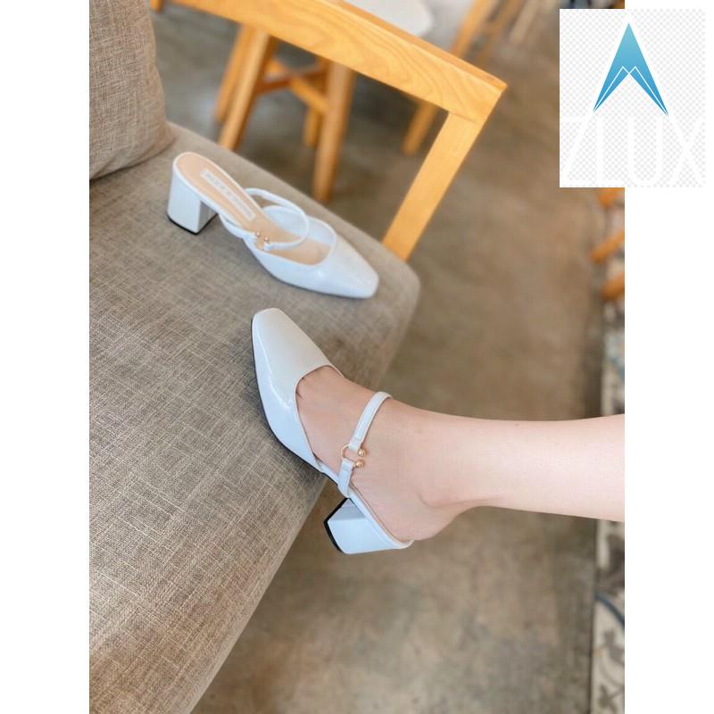 💟💌 Guốc sục mũi vuông gót cao 5cm chất liệu xuất Hàn mượt mà căng óng ả, đẹp sắc nét 👏 💟💌