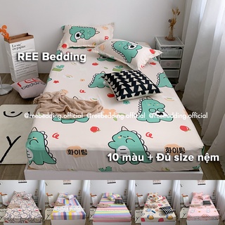 Bộ ga giường và vỏ gối REE Bedding PLC146 chất Poly cotton đủ size nệm 1m2, 1m4, 1m6, 1m8