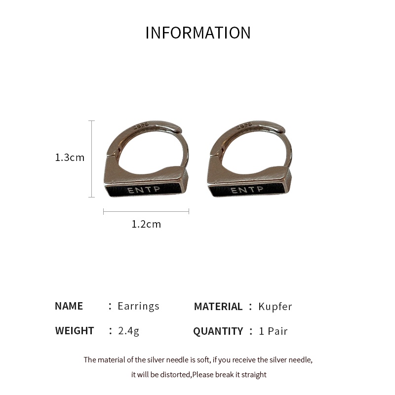 DREJEW Bông Tai Chữ Thời Trang Hàn Quốc Dễ Phối Đồ