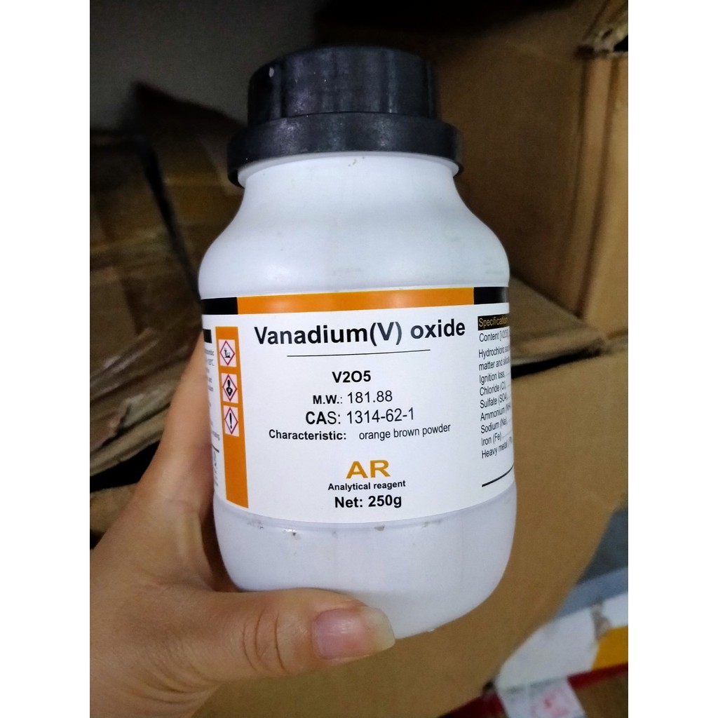 Hóa chất Vanadium pentoxide  - V2O5  Lọ 250g Cas: 1314-62-4