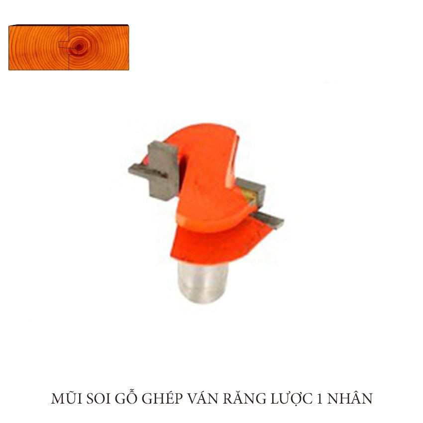 MŨI SOI GỖ GHÉP VÁN RĂNG LƯỢC 1 NHÂN 25MM - MŨI PHAY GỖ ÂM DƯƠNG