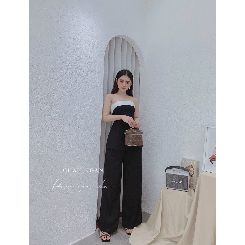 Set bộ áo cúp ngực quần suông + ảnh thật trãi sàn | BigBuy360 - bigbuy360.vn