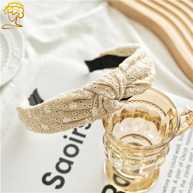 Mới Băng Đô Vải Bản Rộng Thắt Nút Phong Cách Âu Mỹ Cho Nữ