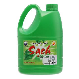 Nước rửa chén NET Sạch Vitamin E hương trà xanh can 1.5kg
