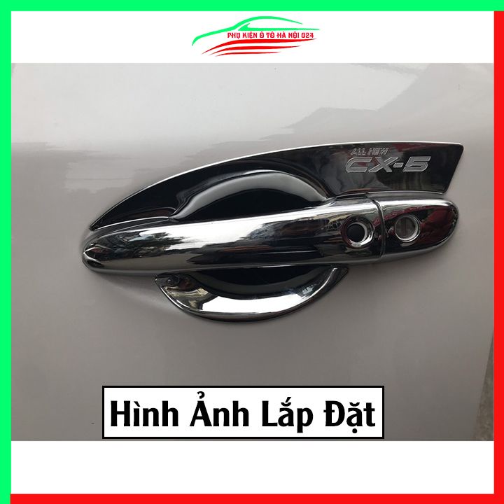 Ốp tay hõm mạ crom Mazda CX5 CX-5 2018-2021 sáng bóng chống trầy bảo vệ cửa xe ô tô