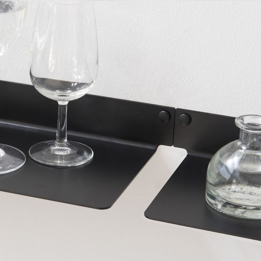 Kệ nhà tắm treo tường SMLIFE 4515 (set 4) - Kệ treo tường bằng thép dày 1,6mm, sơn tĩnh điện màu Trắng/ Đen hiện đại | BigBuy360 - bigbuy360.vn