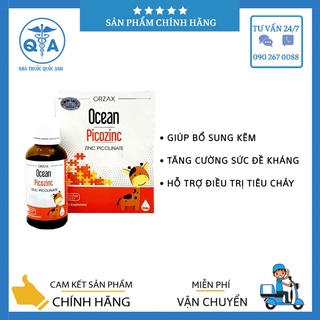 [CHÍNH HÃNG] Ocean Picozinc -Siro uống giúp bổ sung kẽm, tăng cường sức đề kháng, hỗ trợ kích thích tiêu hóa - Lọ 30ml