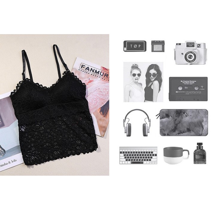 Siêu Phẩm Áo Lót Bra ren hoa 2 Dây sexy