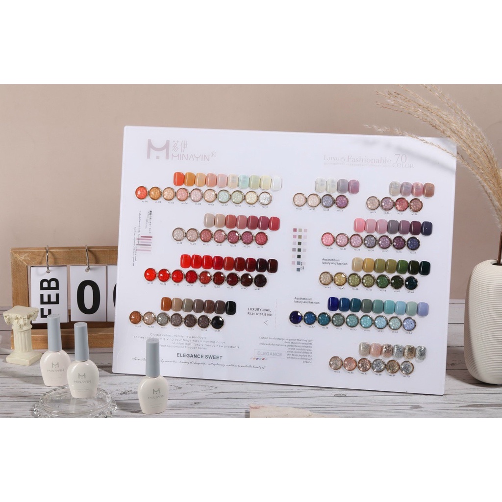 Sơn Gel Sét 70 Màu - Tặng Kèm bảng màu tặng base top