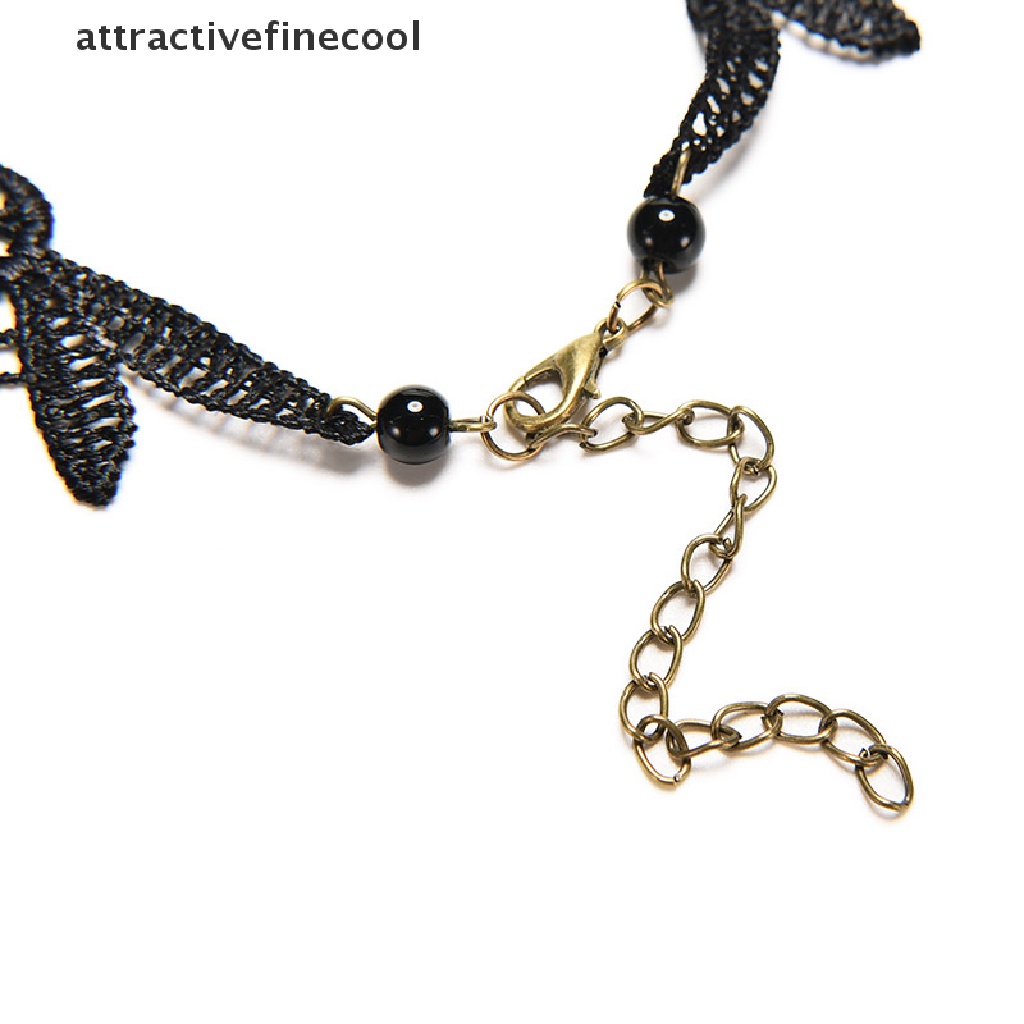 Vòng Cổ Choker Ren Đen Đính Hạt Phong Cách Victoria Thời Trang