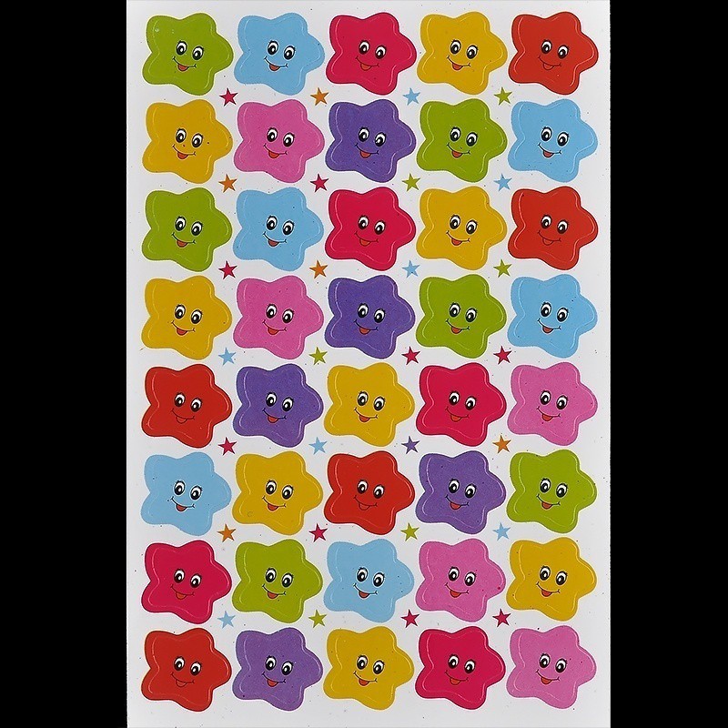 Sticker dán trang trí hình ngôi sao mặt cười dễ thương