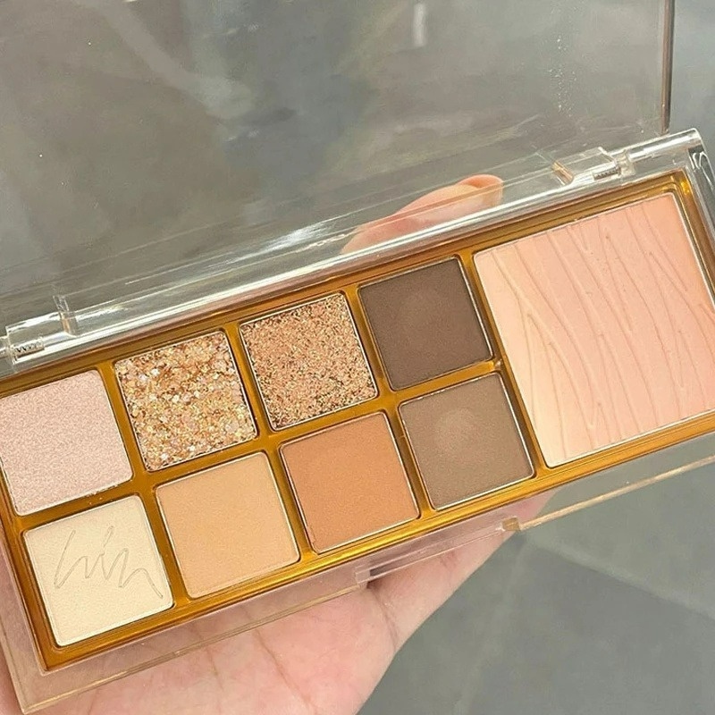 Bảng Phấn Mắt/Phấn Má Hồng/Bắt Sáng Màu Nhũ Lâu Trôi Phong Cách Hàn Quốc