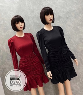 Bigsize Đầm đuôi cá nhúng D258
