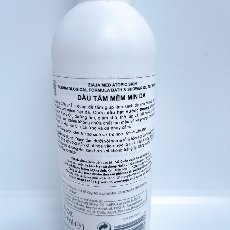 Dầu Tắm Ziaja Med Atopy 270ml chính hãng giúp làm mềm da, giảm khô da | BigBuy360 - bigbuy360.vn