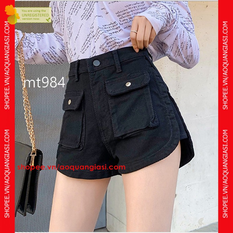 Quần short kaki lưng khoen dây kéo đùi MT976, mt984, mt1045, mt1076, mt752