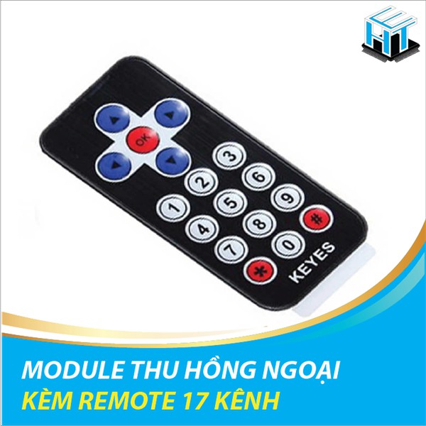 Module thu hồng ngoại kèm remote 17 kênh