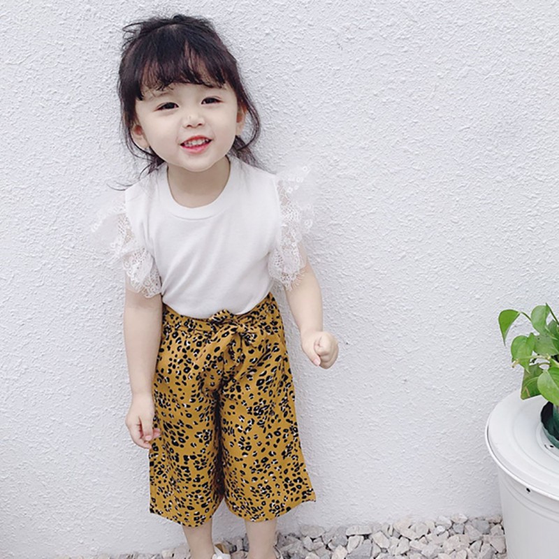 Áo thun kiểu tay phối ren xinh xắn dành cho bé gái từ 1 đến 6 tuổi