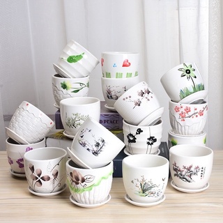☘chậu sứ trồng cây để bàn 11cmx10,5cm, chậu gốm sứ cao cấp trồng cây
