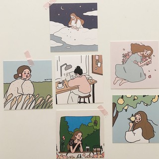 Bìa hình hoạt hình cô gái 3