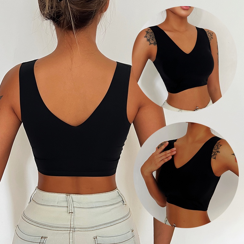 Áo lót thể thao nâng ngực CuteByte cổ V xẻ sâu gợi cảm thời trang cho nữ