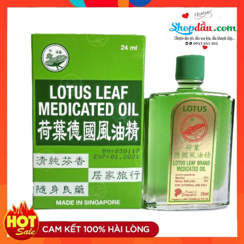 Dầu Gió Xanh Lá Sen Singapore 24ml