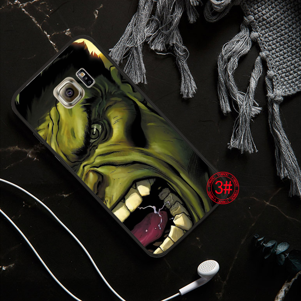 Ốp điện thoại mềm in hình nhân vật hulk màu xanh lá 24VTY cho Samsung S7 Edge S8 S9 S10 Plus Plus S10E