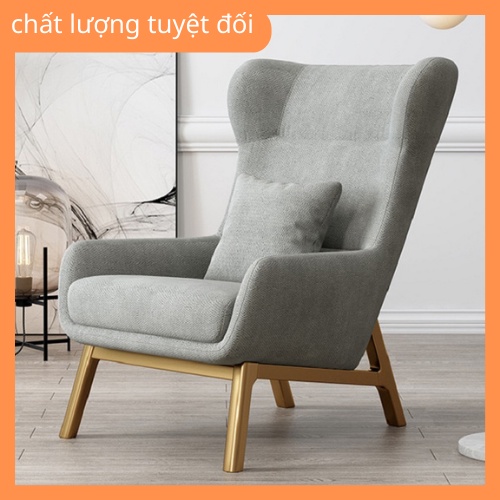 Ghế sofa thư giãn lưng cao-Ghế lười đọc sách kèm đôn vải êm ái xinh xắn GHT023
