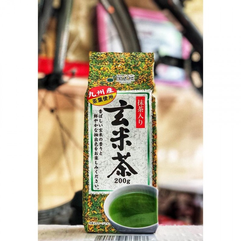 Trà xanh gạo lứt rang Genmai Cha Kunitaro Nhật Bản 200g