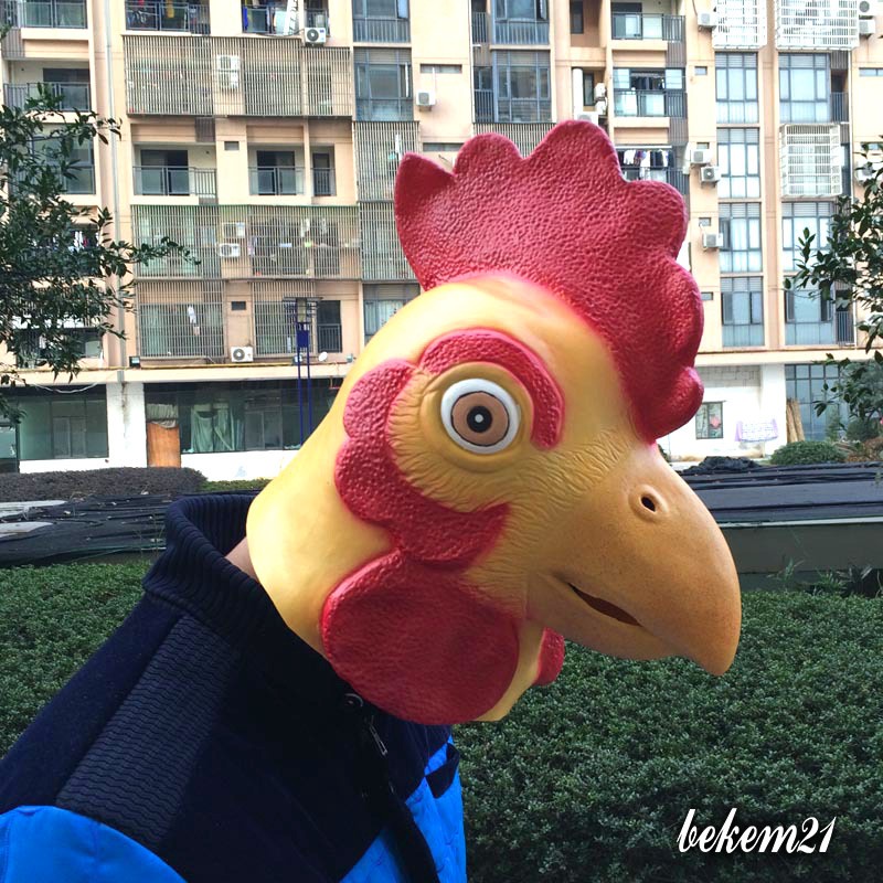 [CON GÀ] Mặt nạ hóa trang hình CON GÀ TRỐNG đầu gà dùng trong hóa trang halloween Cosplay trung thu lễ hội