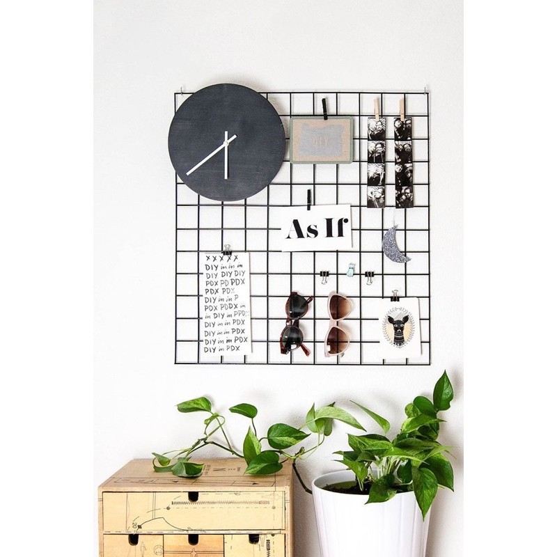 Combo 5 tấm khung lưới decor đa năng Milk shop EW03  màu đen trang trí ảnh đồ lưu niệm