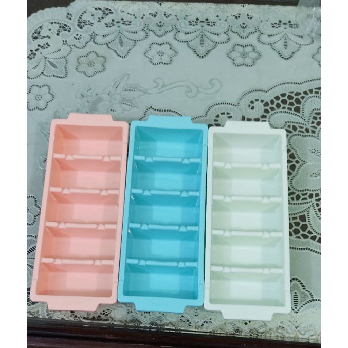 Set 3 khay đá nhựa dẻo 5 viên to hàng Cao cấp việt nhật